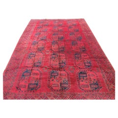 Antiker afghanischer antiker Teppich mit traditionellem Ersari-Design R-2104