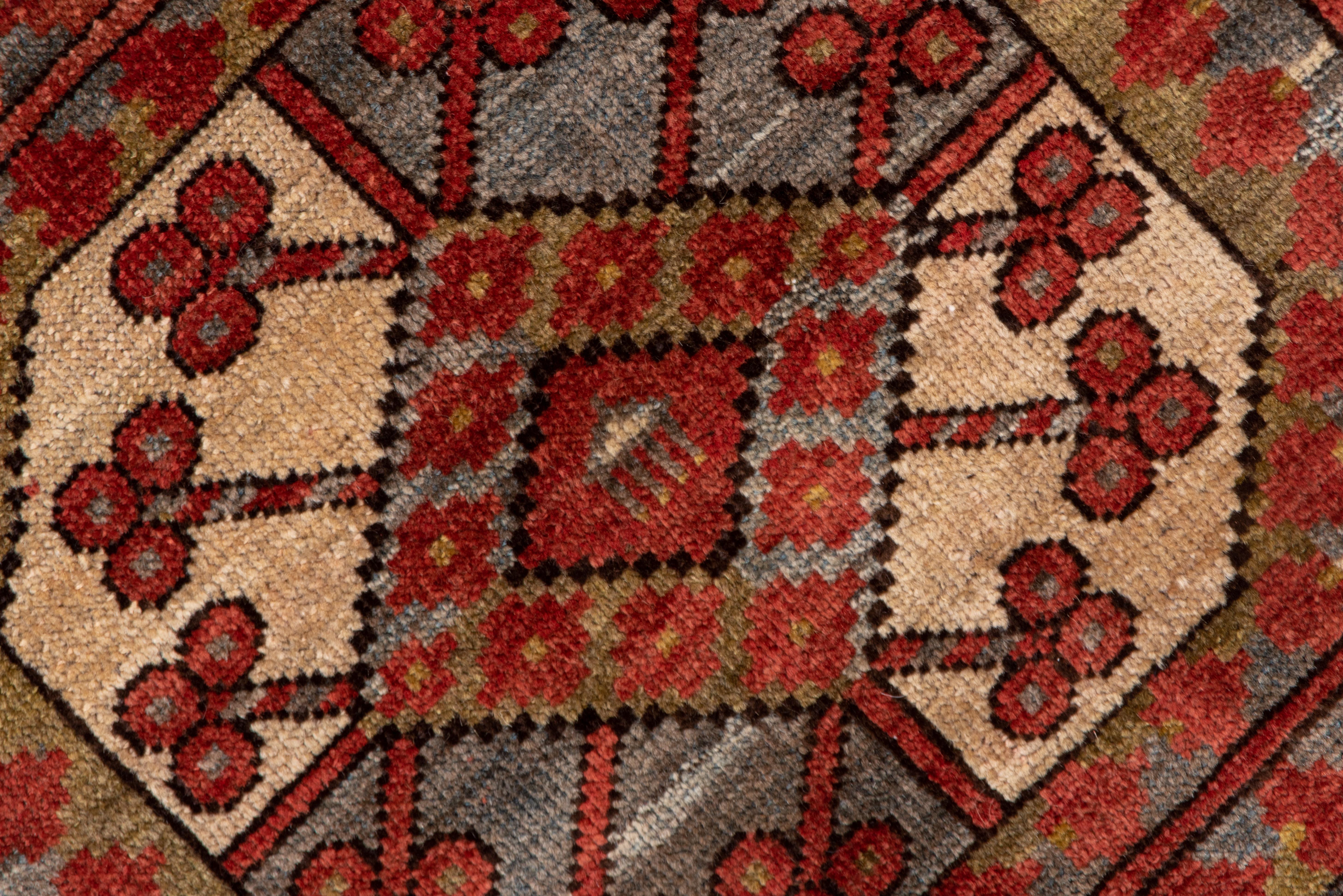 Antique Afghan Ersari Carpet, Red Field, Allover Field In Good Condition In New York, NY