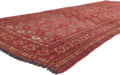 Antique Afghan Ersari Rug, Nomadic Charm Meets Maximalism