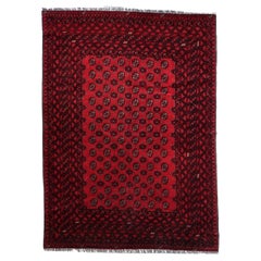 Antique Afghan Ersari Rug, 1920s, Hand-Knotted Wool, 6.8
 x 9.4
 - 1C1208