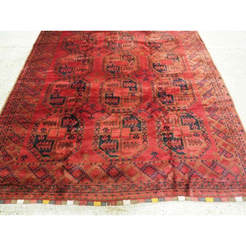 19th Century Antique Afghan Ersari Village Carpet, circa 1900 For Sale