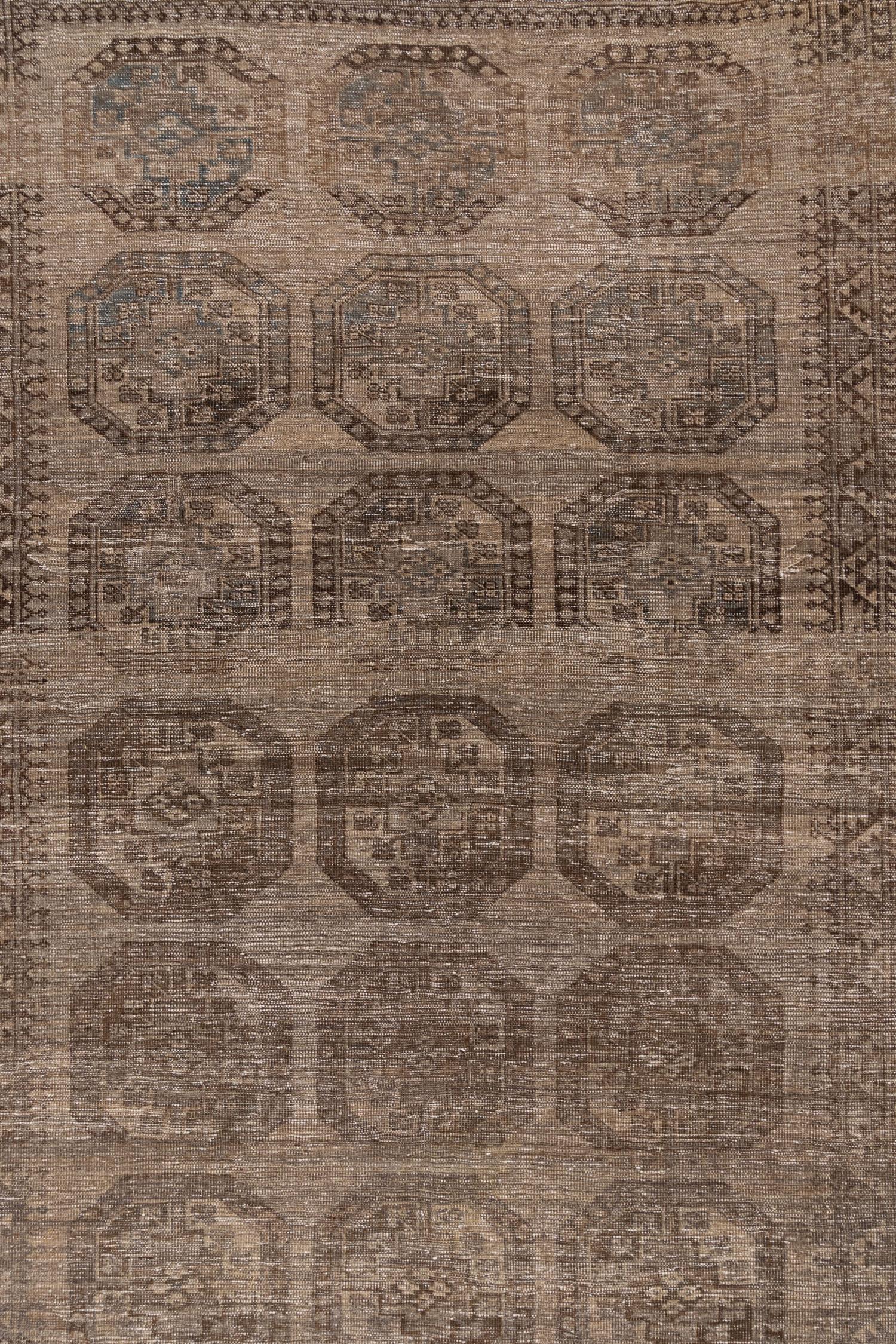 Hand-Knotted Antique Afghan Esrari Rug For Sale