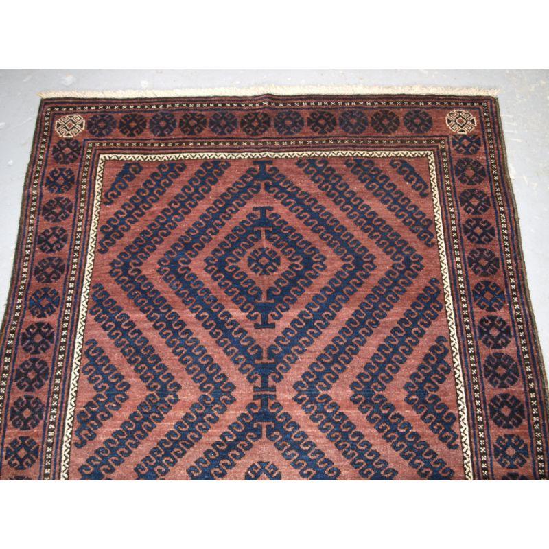 Antique Afghan Mushwani Baluch Rug, Superb Condition, circa 1900/20 In Excellent Condition For Sale In Moreton-In-Marsh, GB