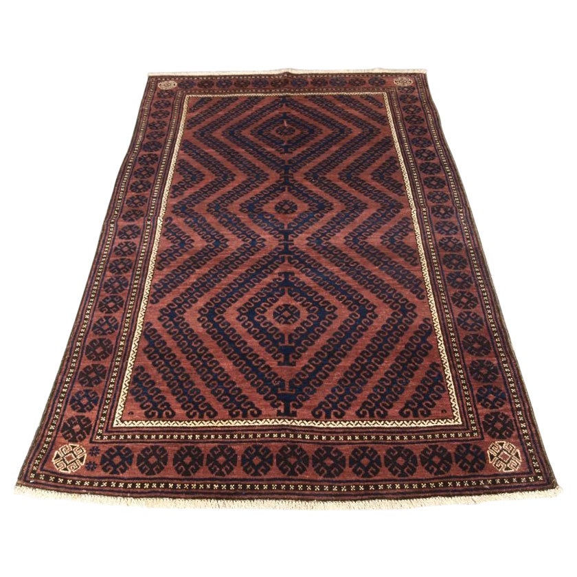 Antico tappeto afghano Mushwani Baluch, condizioni eccellenti, circa 1900/20