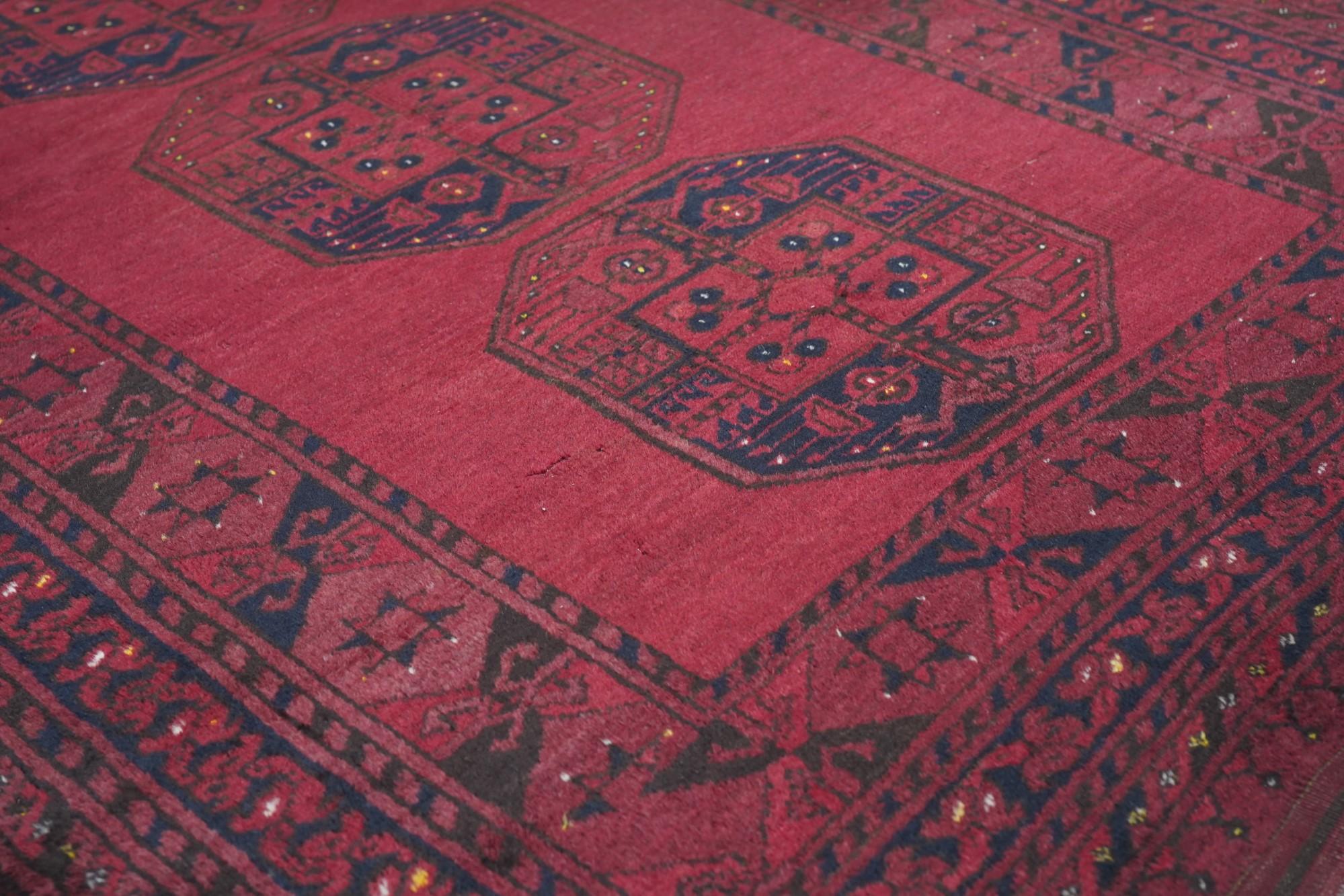 Antiker afghanischer Teppich 5' x 8'2'' im Angebot 1