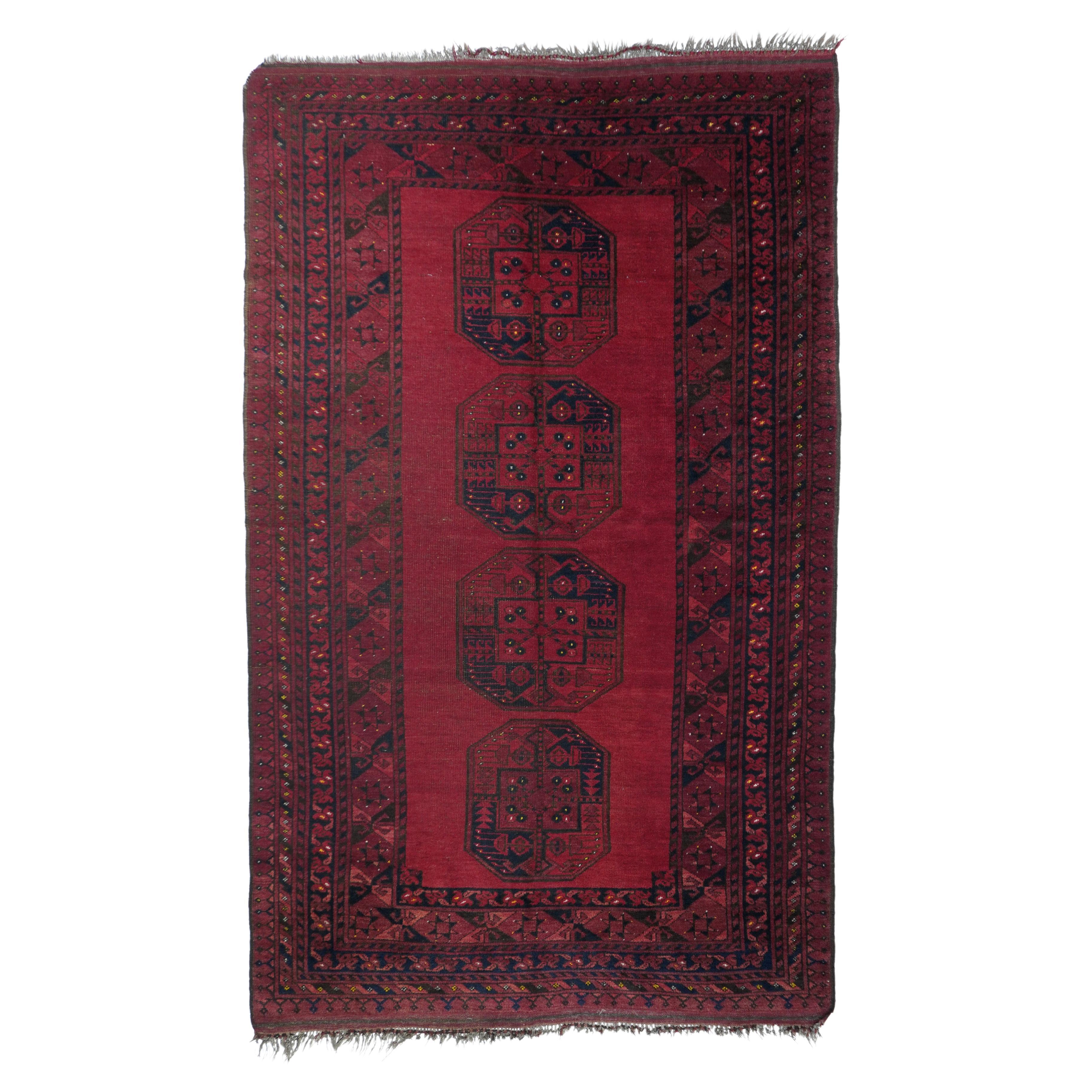 Antiker afghanischer Teppich 5' x 8'2'' im Angebot
