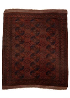 Antiker afghanischer Teppich mit Elefantenfüßen-Design 