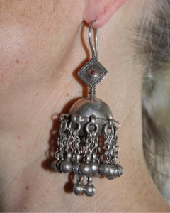 Antique Afghan Silver Earrings- Imama