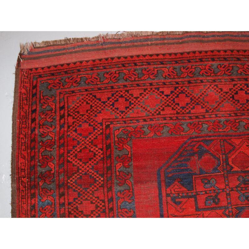 Antique Afghan Sulayman Carpet In Fair Condition For Sale In Moreton-In-Marsh, GB