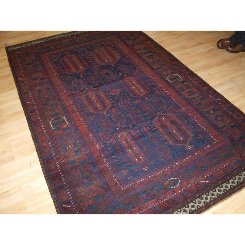 Antique Afghan Timuri Baluch Rug with Deep Rich Colours, circa 1880 In Excellent Condition For Sale In Moreton-In-Marsh, GB