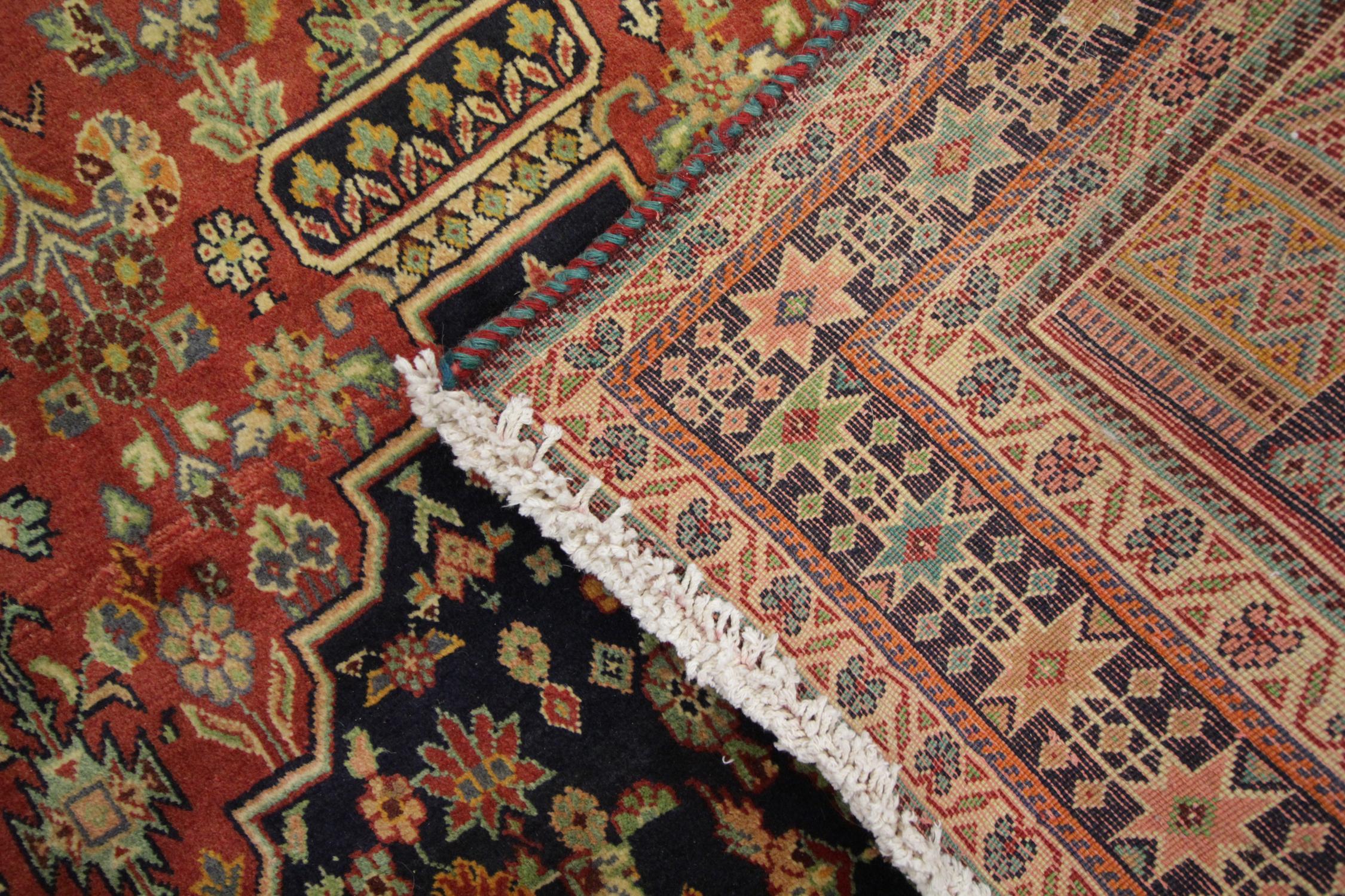 Vegetable Dyed Antique Afghan Tribal Rug, 1930, Large Mustard and Red Wool Living Room Rug For Sale
