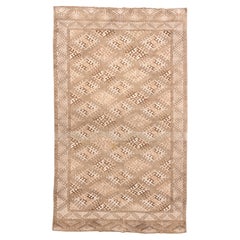 Antique Afghan Tribal Rug with Allover Geometric Tree Motifs