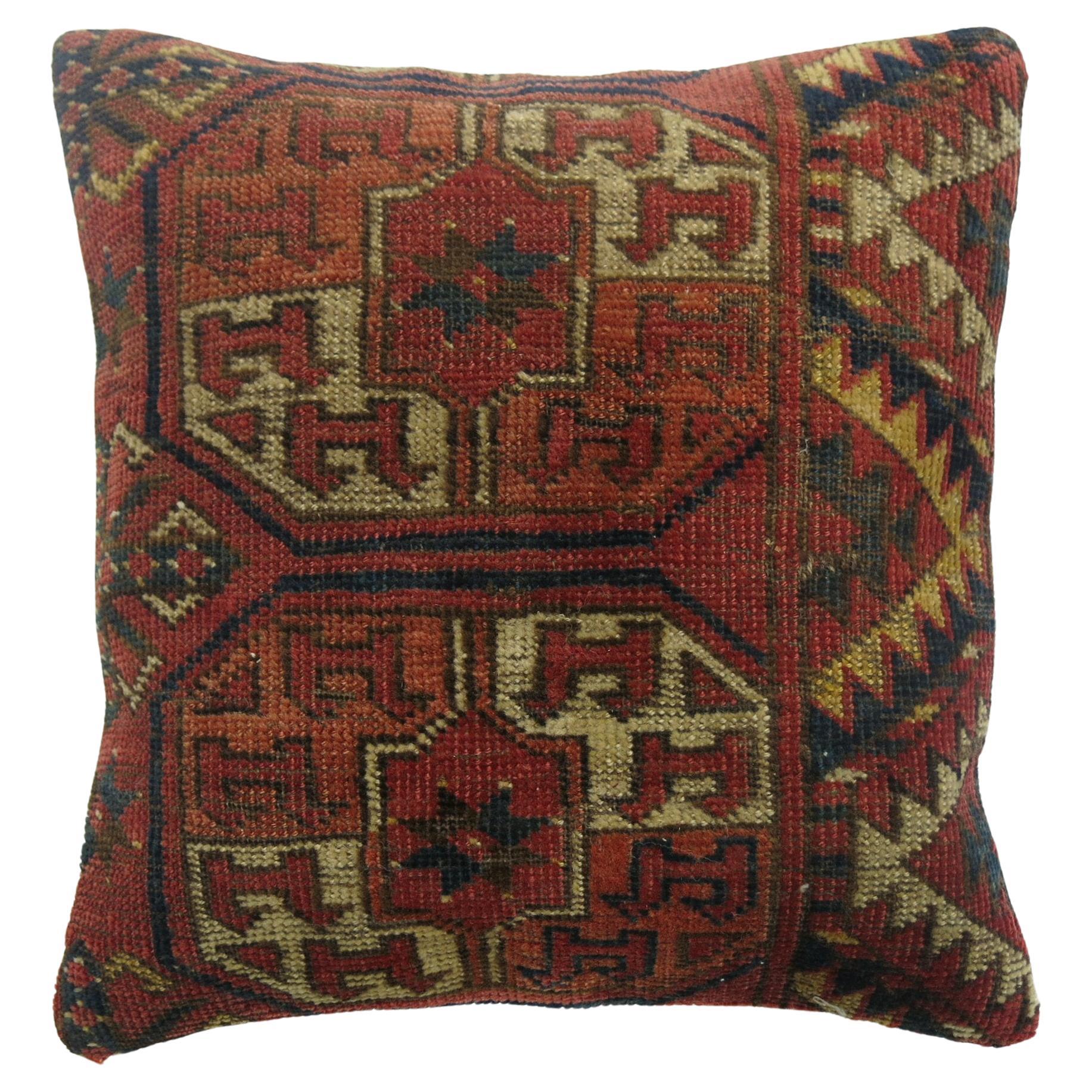 Antique Afghan Turkeman Rug Pillow For Sale