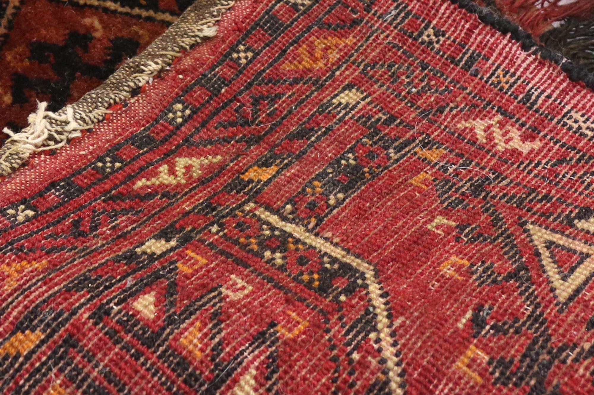 Bolso Ersari Turkoman Torba de 1900, alfombra turcomana de estilo tribal moderno Lana en venta