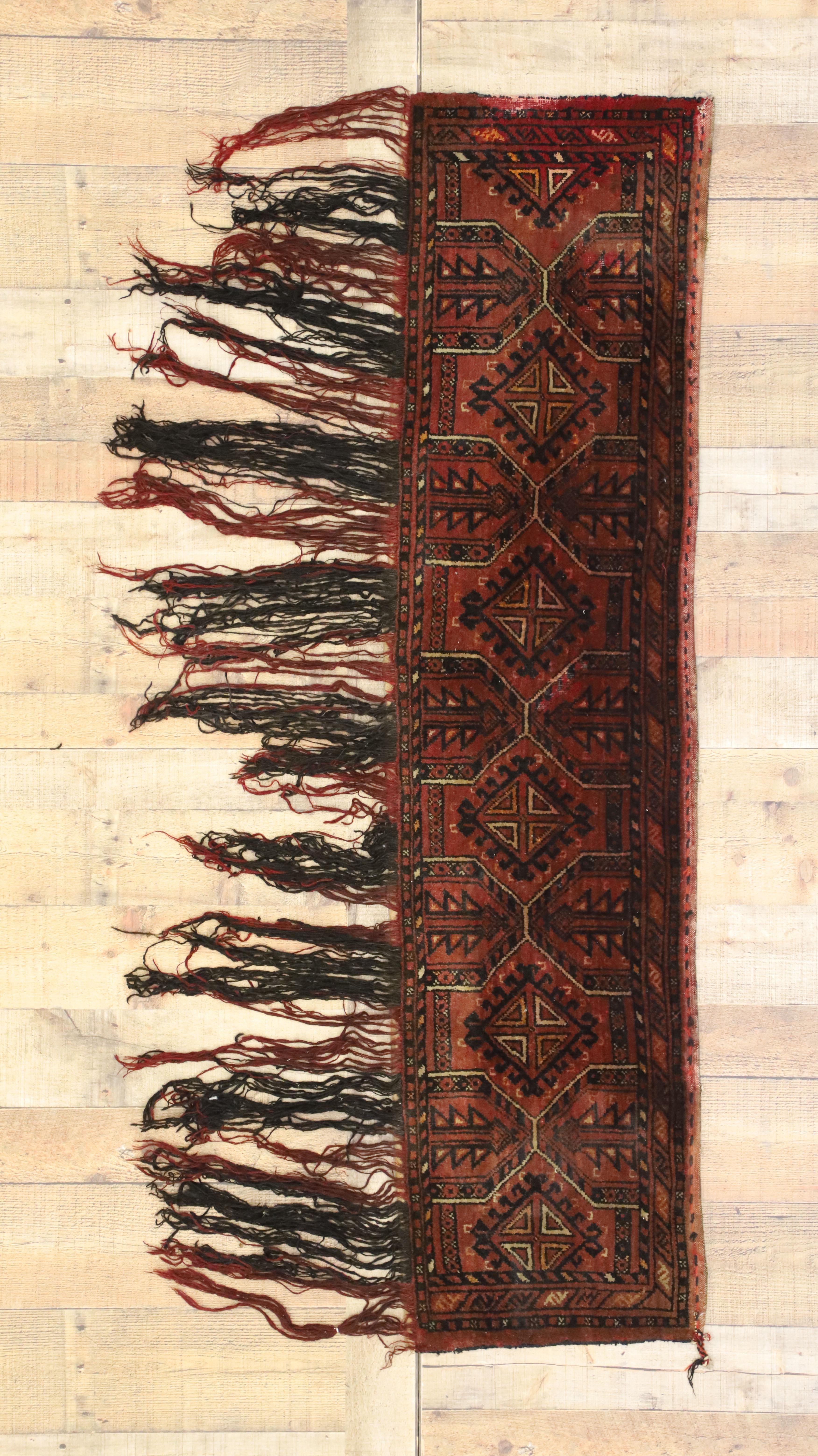 Laine Ancien sac turkoman afghan ancien de Turkmen Torba, cintre mural, tapisserie textile tribale en vente