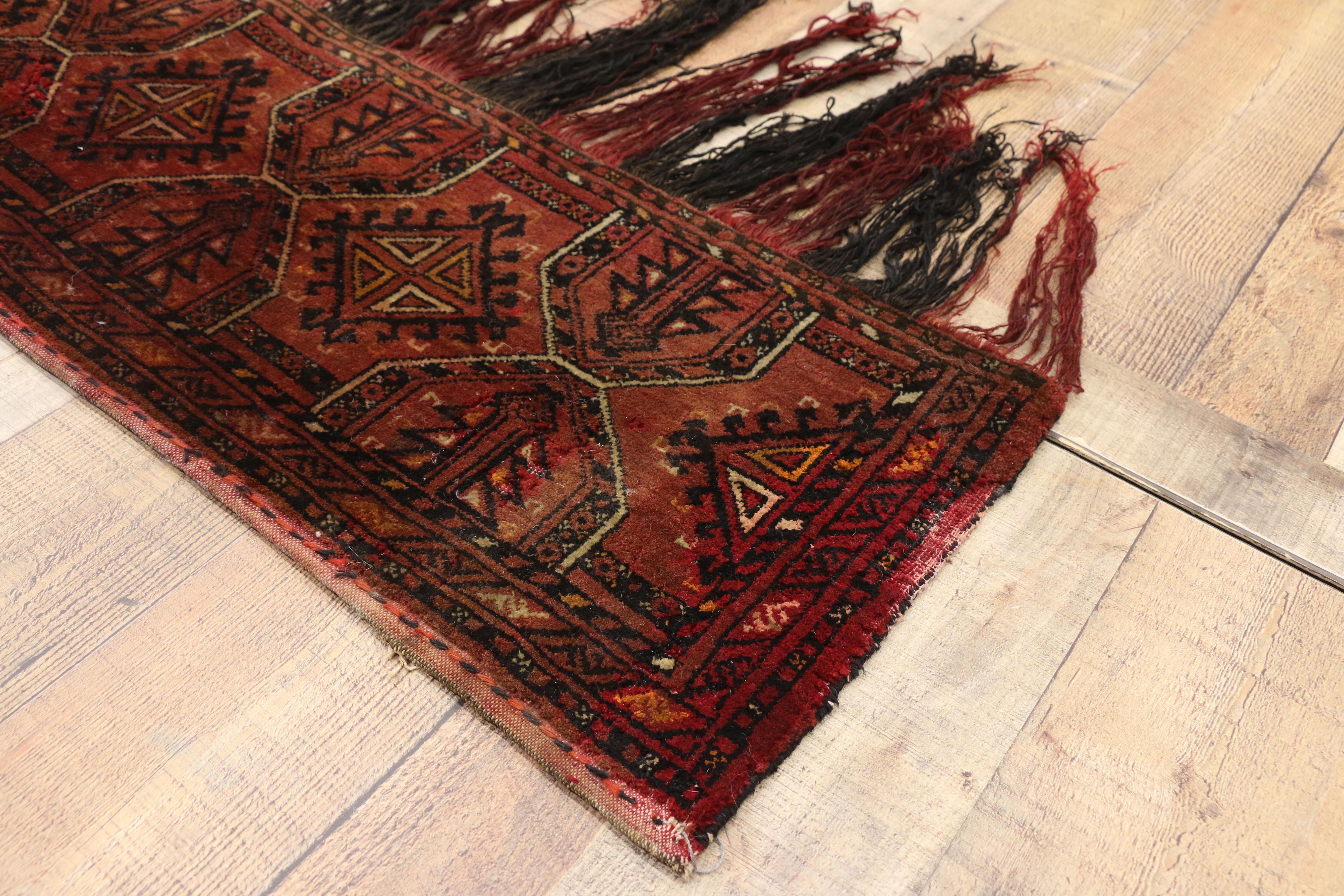 Bolso Ersari Turkoman Torba de 1900, alfombra turcomana de estilo tribal moderno en venta 1