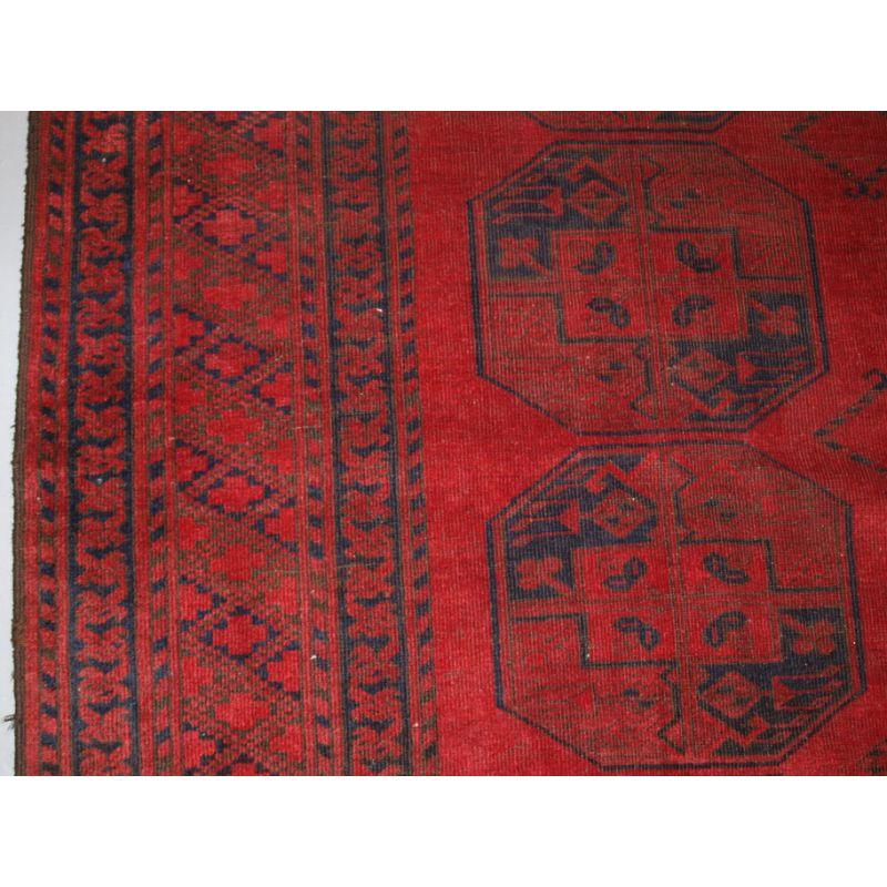 19th Century Antique Afghan Village Carpet For Sale