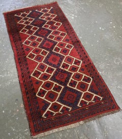 Antiker afghanischer Dorfteppich, prächtige Farbe und Design, um 1920