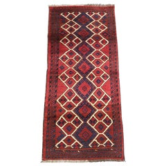 Antiker afghanischer Dorfteppich, prächtige Farbe und Design, um 1920