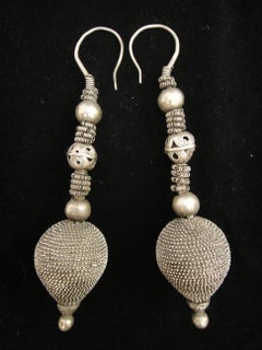 Antique Afghani SIlver Earrings