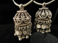 Antique Afghani SIlver Hoop Earrings