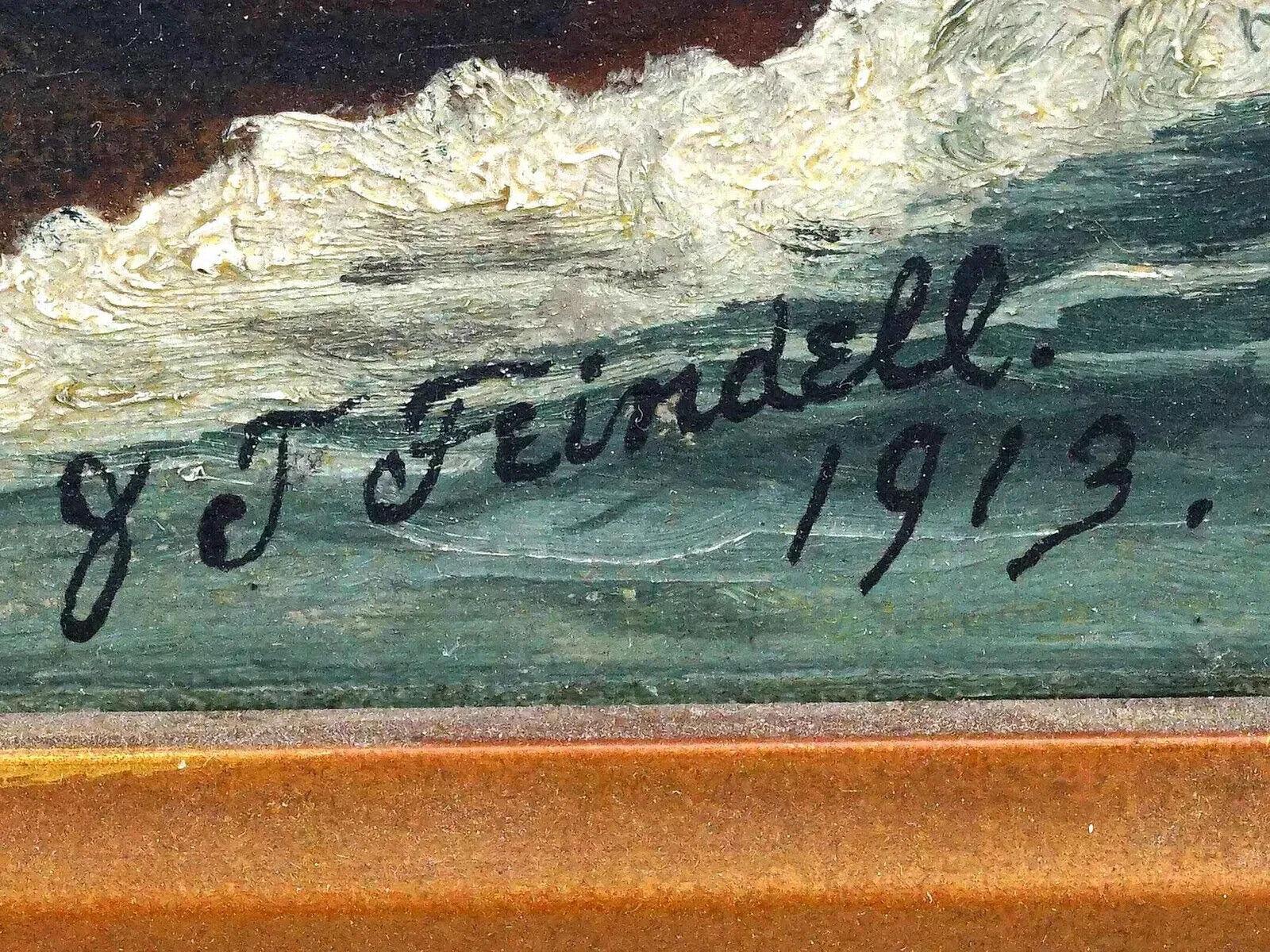 XX secolo Antico dipinto ad olio folkloristico di scuola afroamericana firmato in vendita