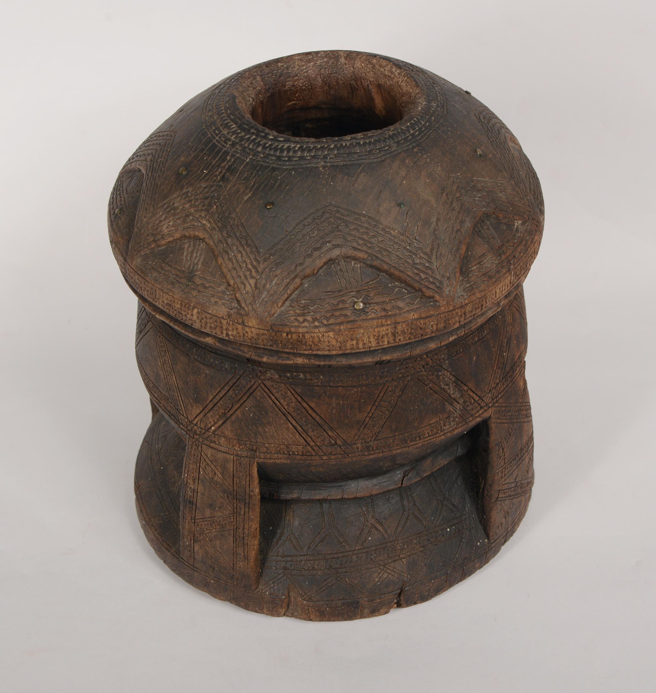 Antique African Bedouin Mortar In Fair Condition For Sale In San Mateo, CA