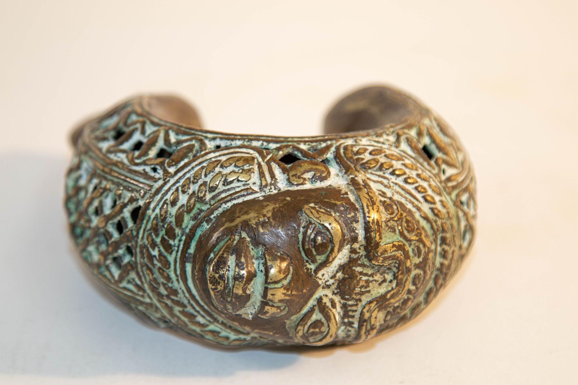 Antique African Bronze Bracelet Currency Bangle Tribal Artifact For Sale 2