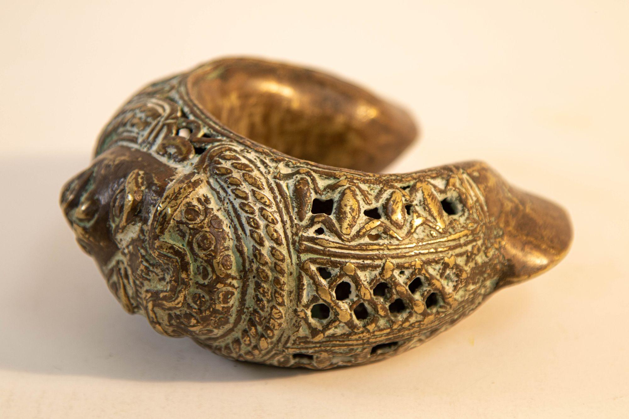 Folk Art Antique African Bronze Bracelet Currency Bangle Tribal Artifact For Sale