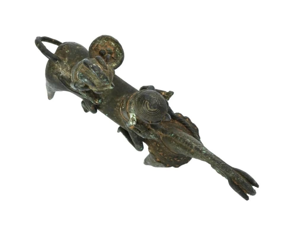 Bronzo Statua antica di bronzo africano Sao Cavalier in vendita
