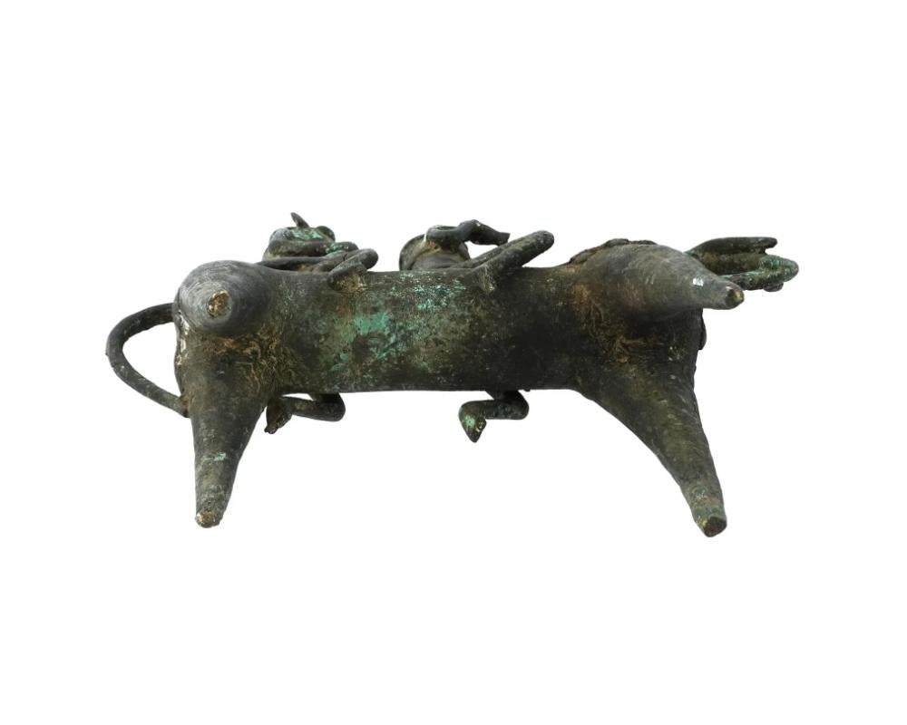 Statua antica di bronzo africano Sao Cavalier in vendita 1