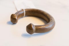 Antique African Bronze Snake Cuff Bracelet