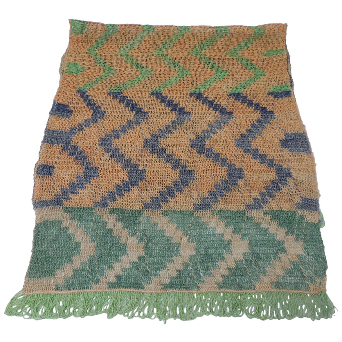 Antique African Colorful Woven Mesh Textile