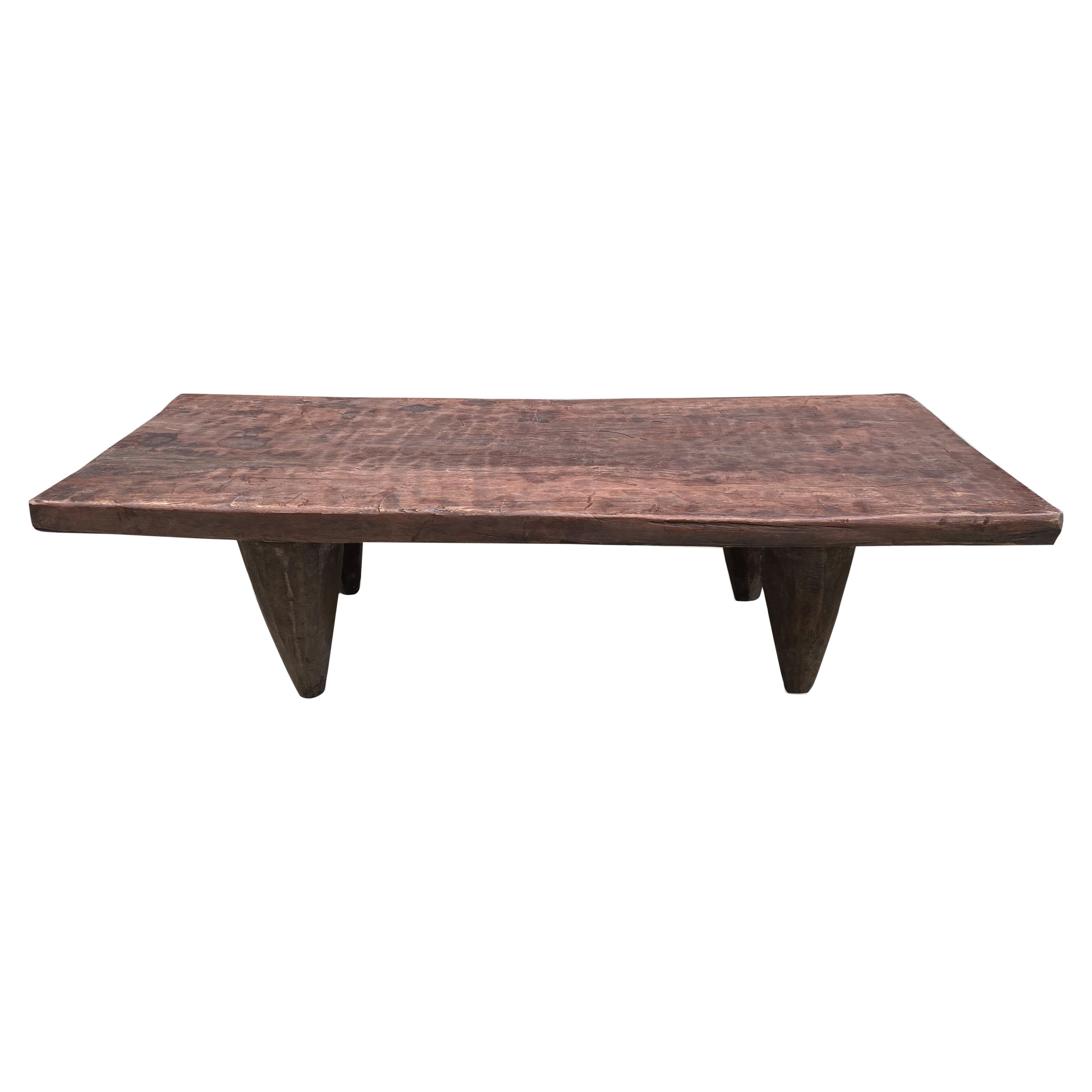 Antique African Iroko Wood Senufo Coffee Table or Bench