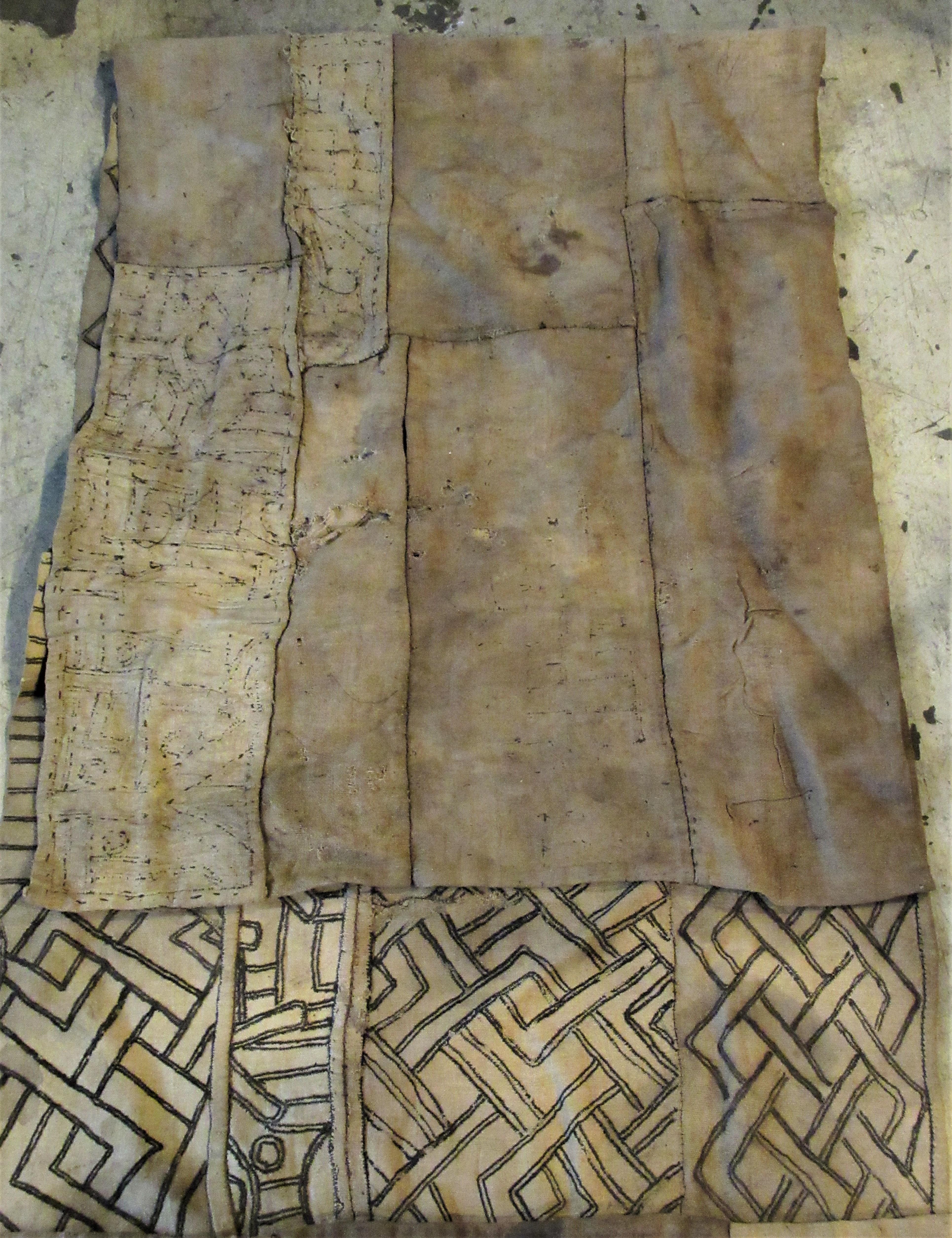 Raffia Antique African Kuba Cloth