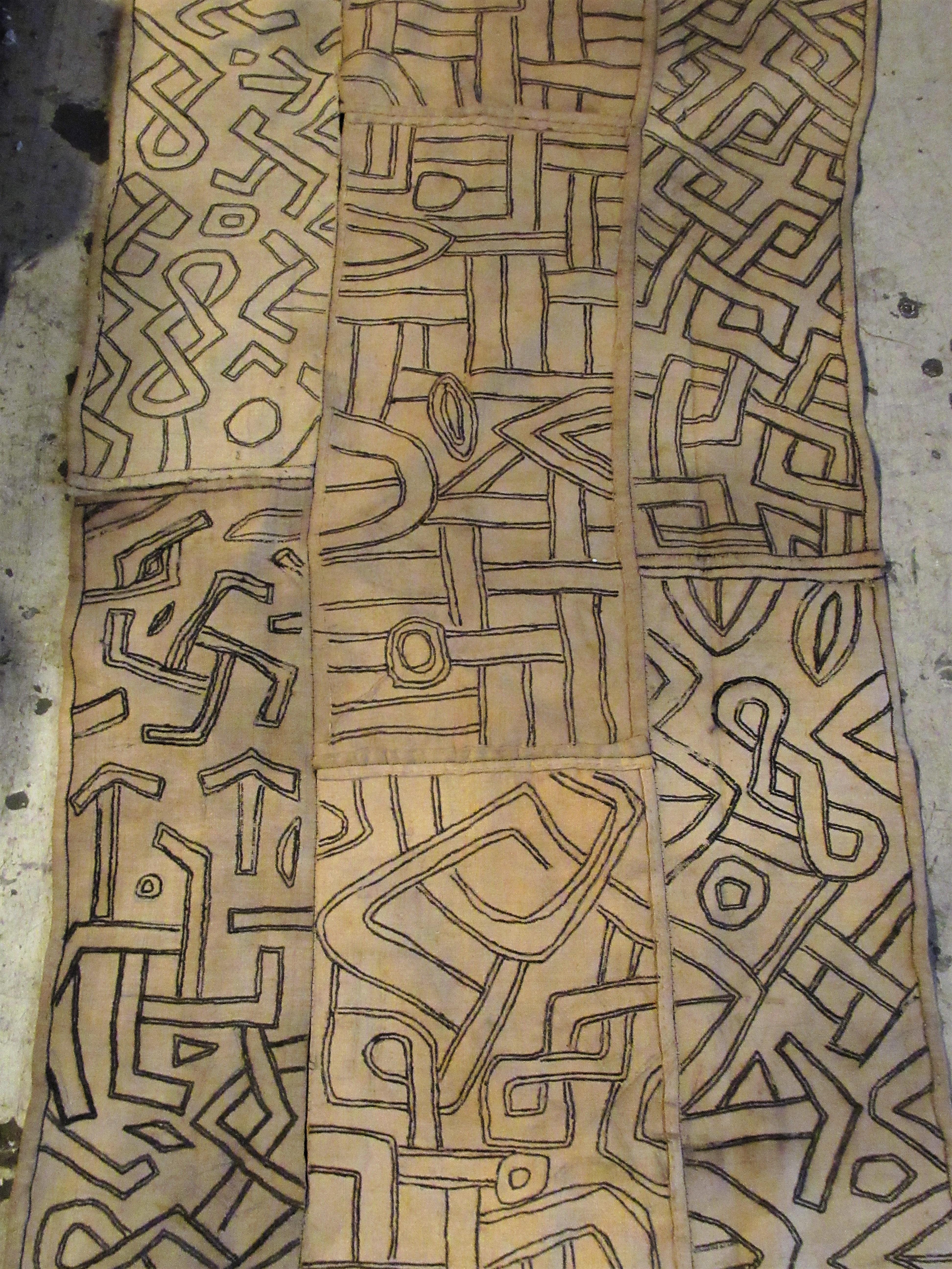 Tribal Antique African Kuba Cloth