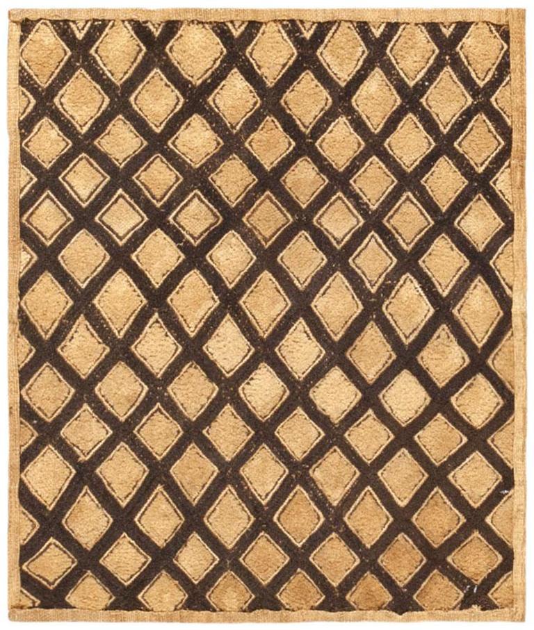 Hand-Knotted Antique African Kuban Mat 1'6