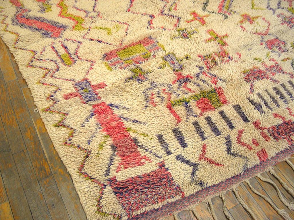 Hand-Knotted Mid 20th Century Moroccan Carpet ( 6' x 12' 9