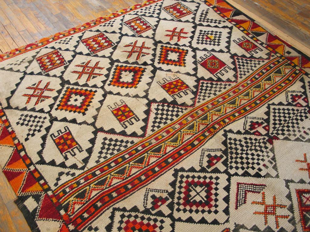 Antiker afrikanisch-marokkanischer Teppich. Größe: 6'4