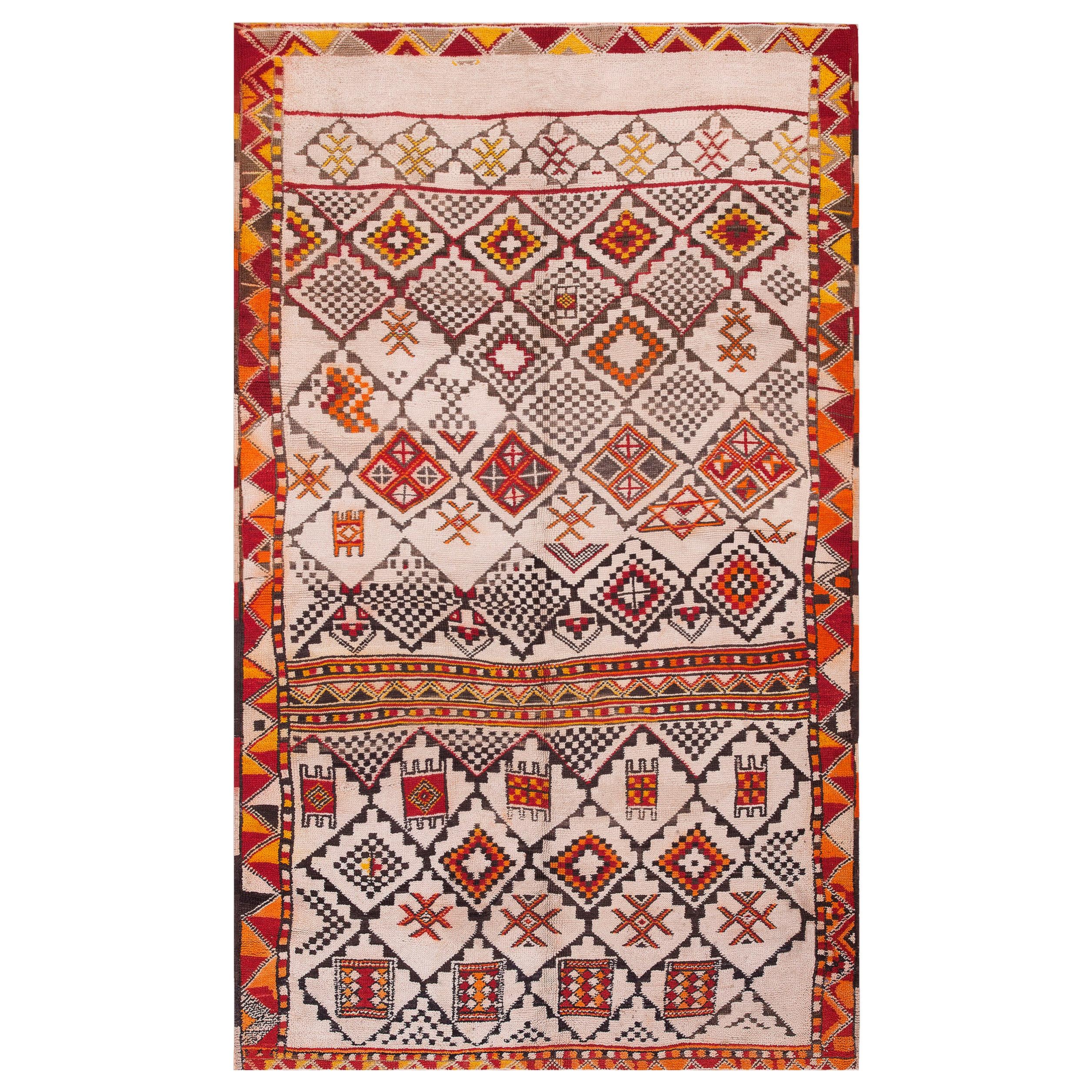 Antiker afrikanischer marokkanischer antiker Teppich im Angebot