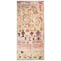Vintage Mid 20th Century Moroccan Carpet ( 6' x 12' 9" - 183 x 389 )
