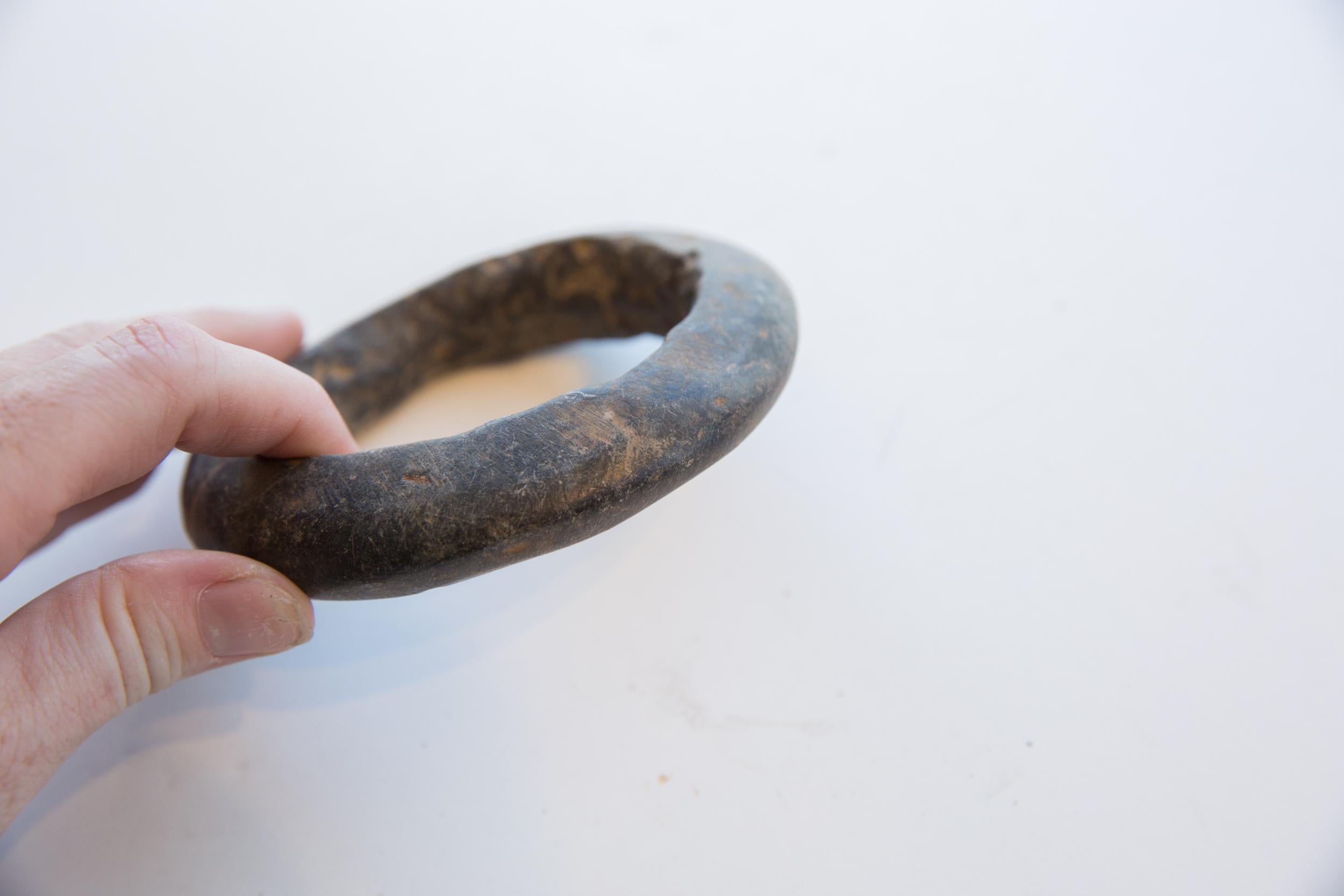 Prehistoric Antique African Neolithic Era Marble Bracelet For Sale
