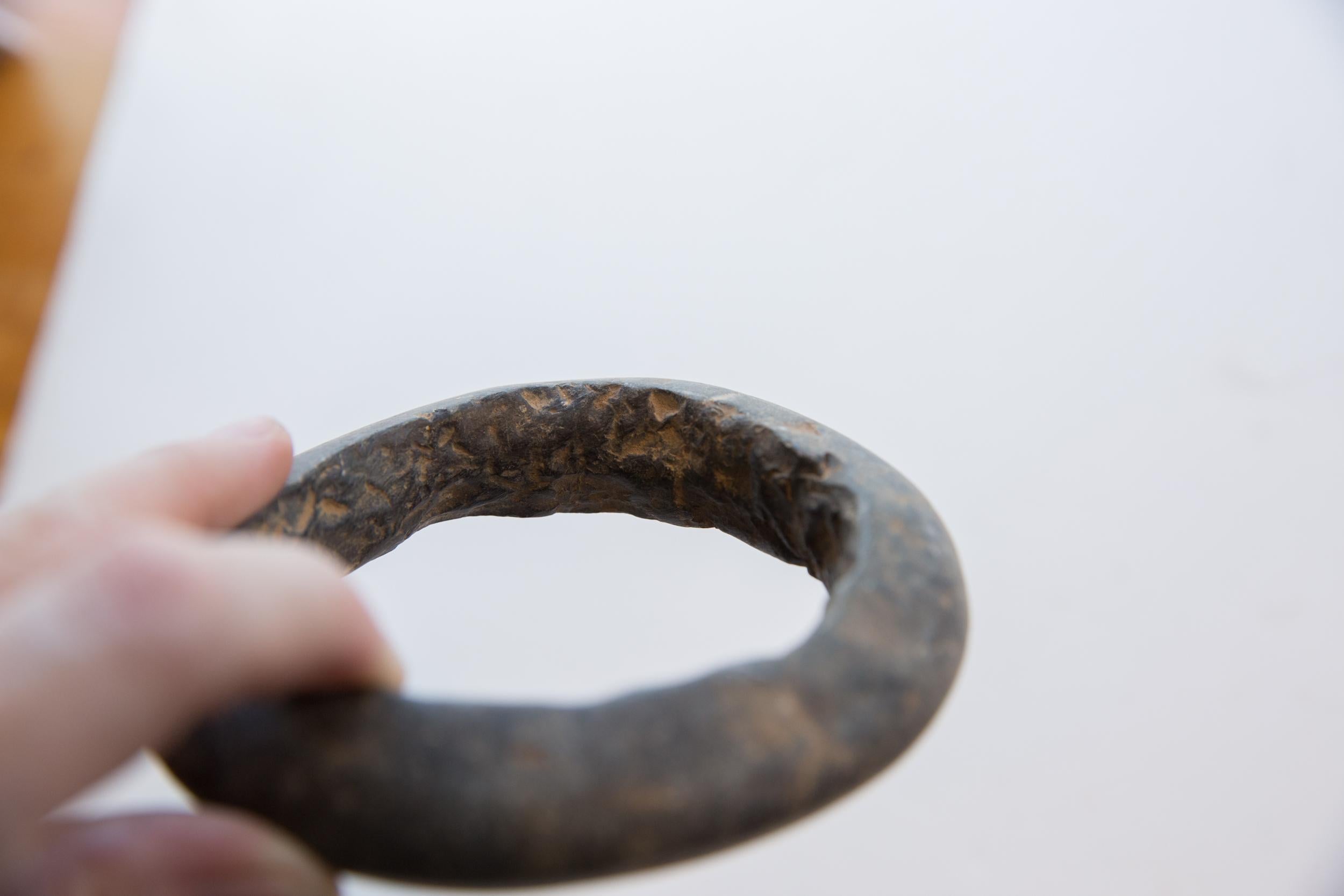18th Century and Earlier Antique African Neolithic Era Marble Bracelet For Sale