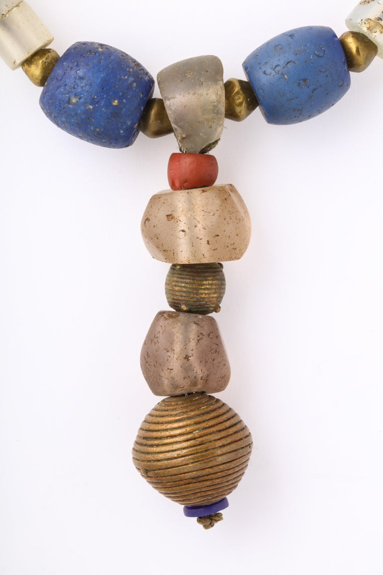 Beads African Turkana Large Brass Spear Pendants Vintage 78mm