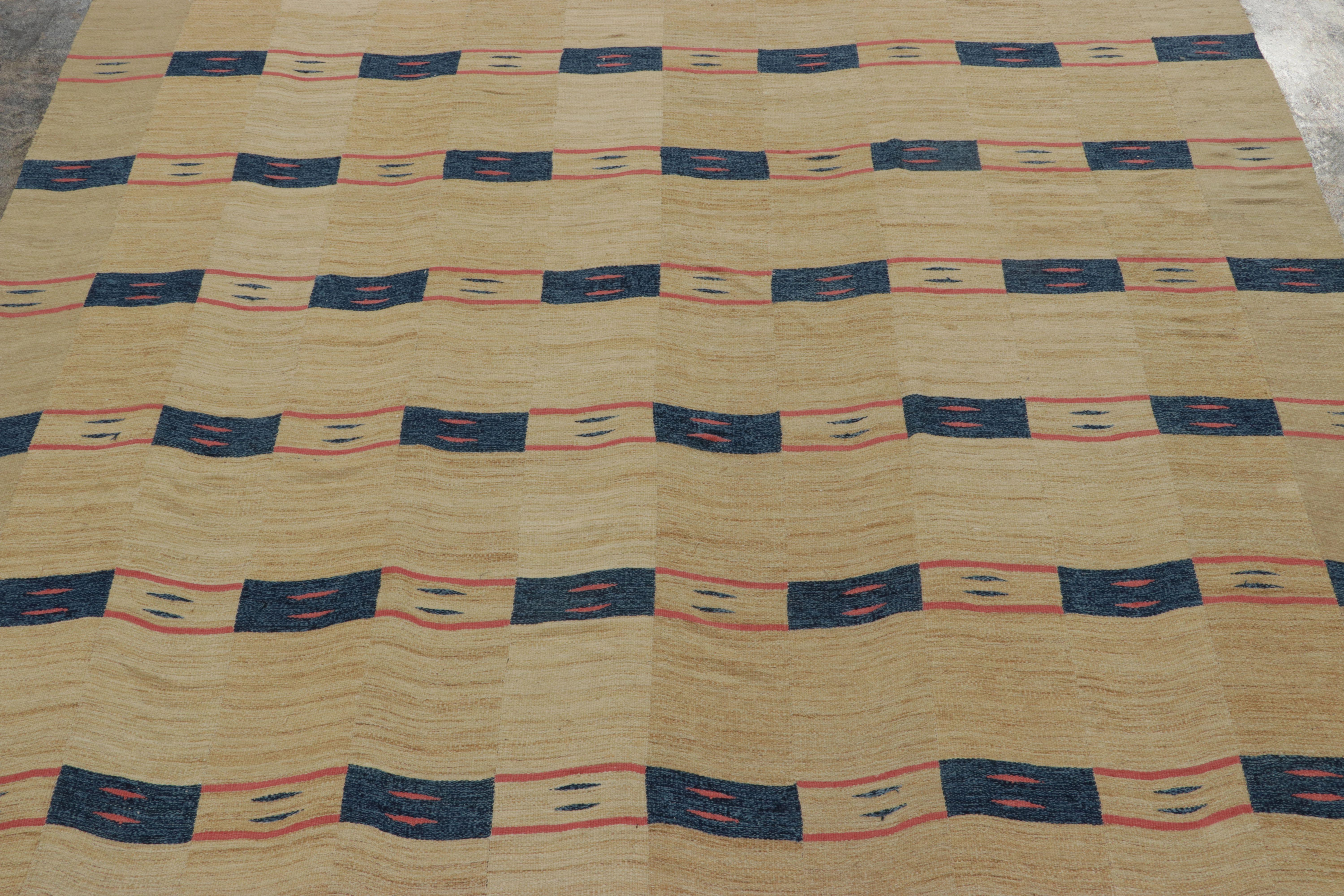 Tribale Antico tessuto africano, Bondouku Indigo in beige e blu - Rug & Kilim in vendita