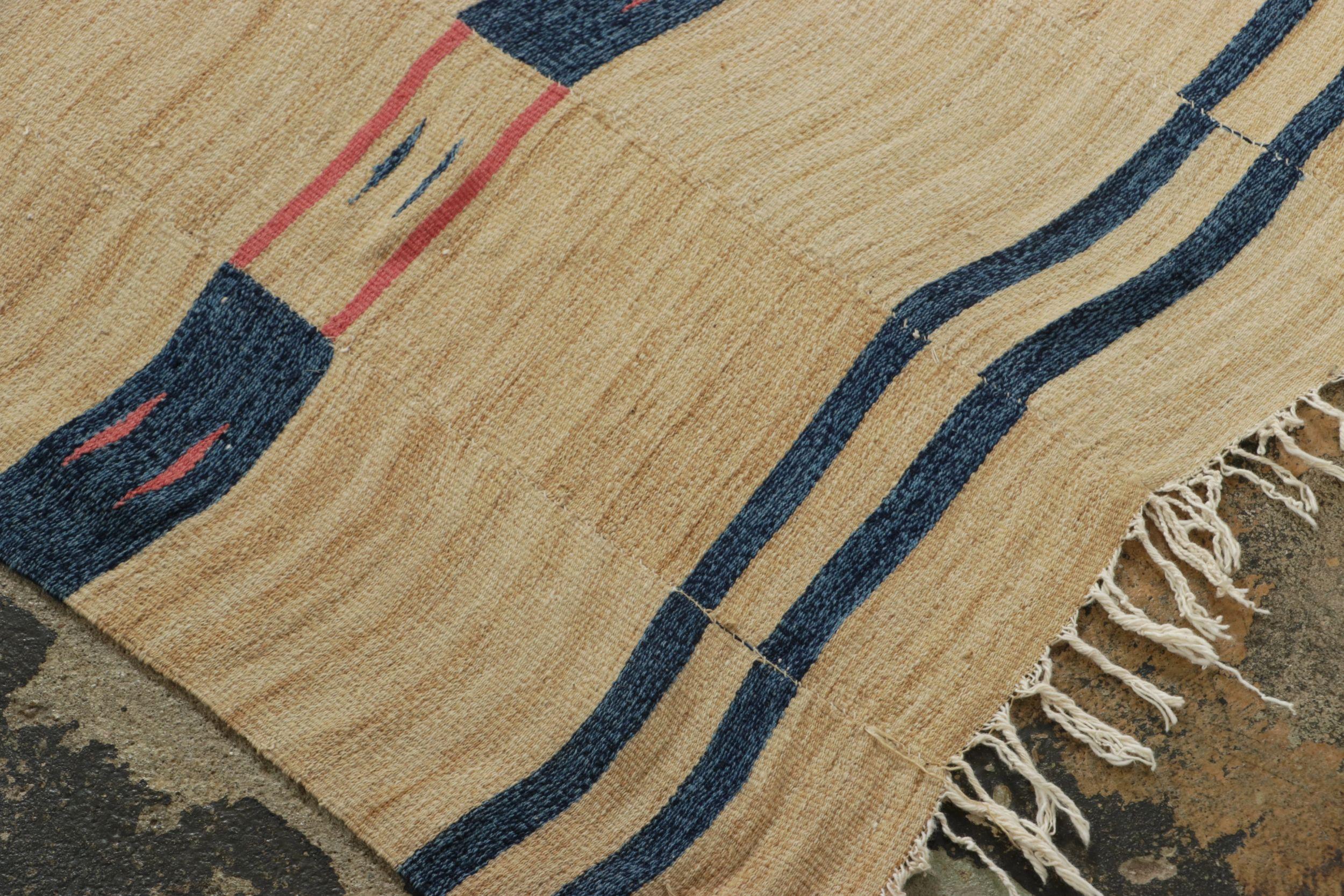 Antico tessuto africano, Bondouku Indigo in beige e blu - Rug & Kilim In condizioni buone in vendita a Long Island City, NY