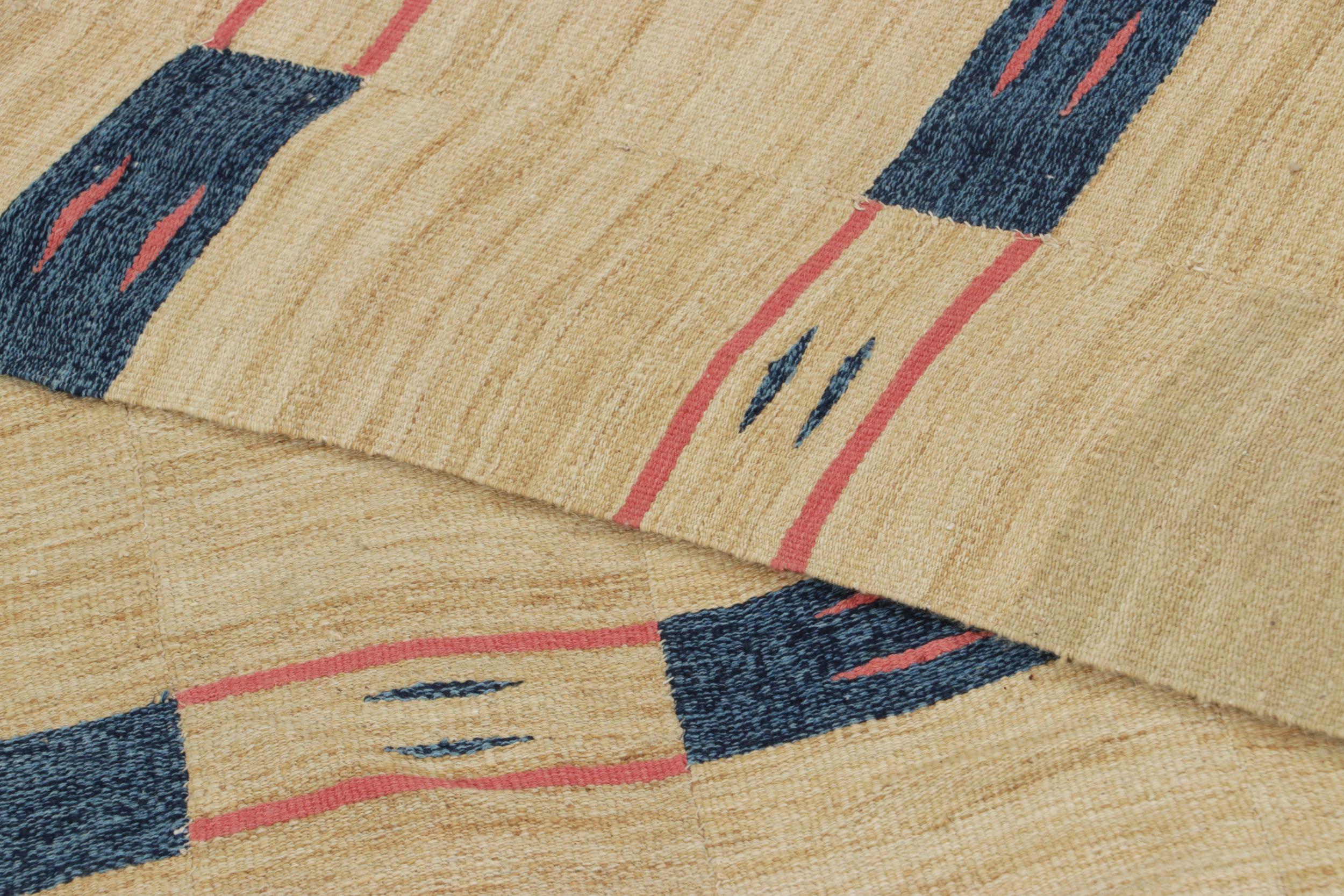 Lana Antico tessuto africano, Bondouku Indigo in beige e blu - Rug & Kilim in vendita