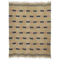 Textile africain ancien, Bondouku Indigo Cloth in Beige and Blue - Rug & Kilim