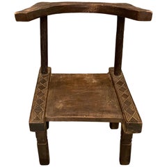 Antique African Wooden Chair or Side Table