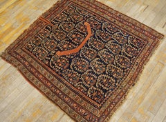 19th Century Persian Afshar Saddle Carpet ( 3'2" x 3'4" - 97 x 102 cm )